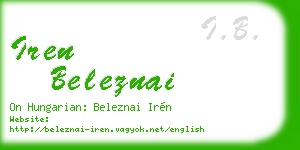 iren beleznai business card