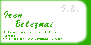 iren beleznai business card